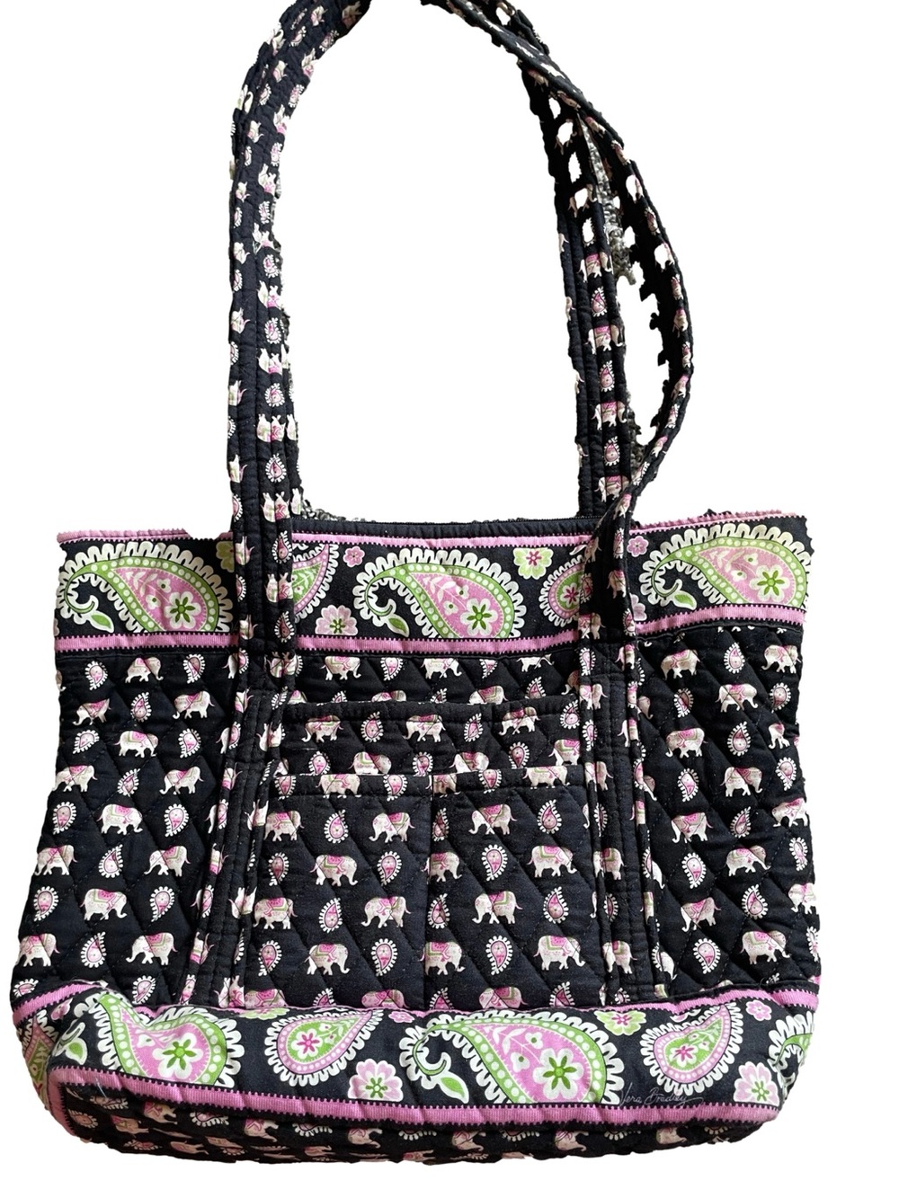 Large Pink Elephant Vera Bradley Tote